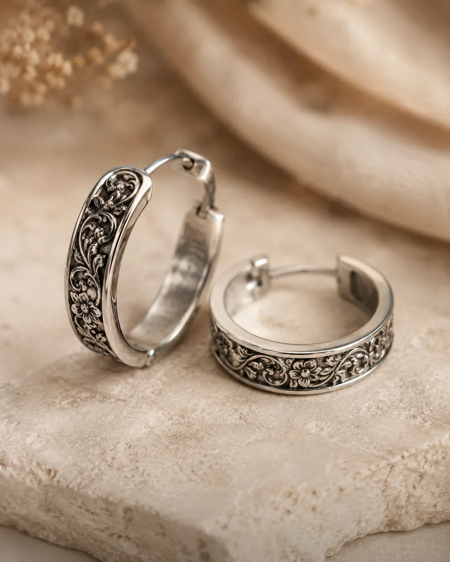 Bông Tai Floral Hoop